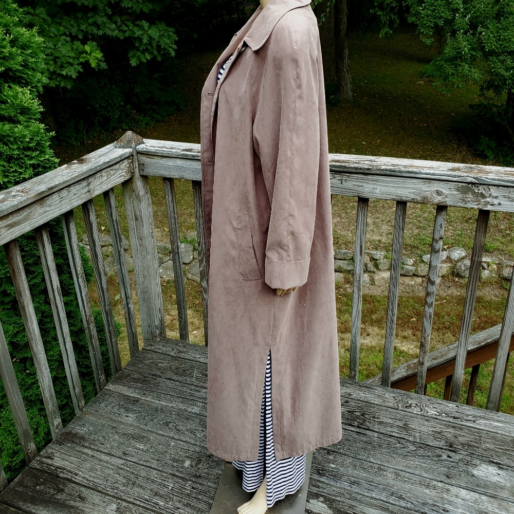 Bernardo Light Brown Full Length Button Down Line… - image 8